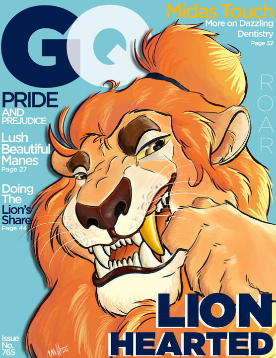 Lion Hearted- A GQ Magazine Mock Cover